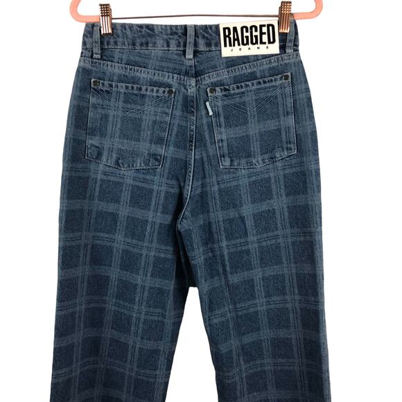 Ragged Priest Plaid Jeans Medium Wash Sz. 26 - Picture 5 of 11